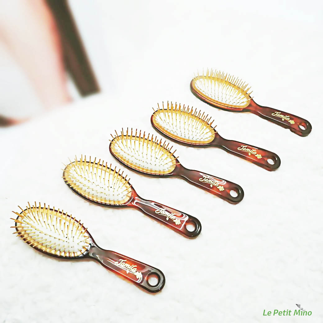 5 Sets Double Thickness 24K Gold plated Pins Hair Brush Velvet Pouch